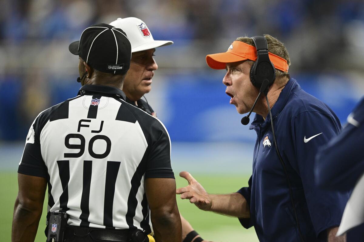 Broncos coach Sean Payton screamed at QB Russell Wilson on